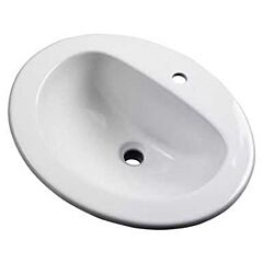 GERBER MAXWELL 20 X 17 1- HOLE WHITE LAV 12-831CH