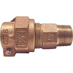 1-1/2" x 1-1/2", CTS Pack Joint x MPT, 80 PSI, SDR 9, Lead-Free, Cast Bronze, Straight, Male Adapter