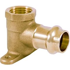 1/2" x 1/2", Press x FPT, Lead-Free, DZR Forged Brass, Drop-Ear, Straight, 90D Elbow