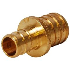 2" x 1-1/2", F1807 PEX x F1807 PEX, 100 PSI, Lead-Free, Forged UNS C46500 DZR Brass, Reducing, Coupling