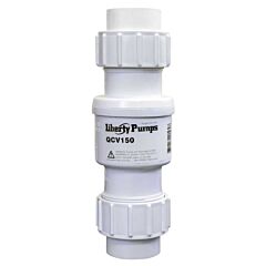 1-1/2" x 1-1/2", Socket Welded with Threaded Union x Socket Welded with Threaded Union, 125 PSI, Heavy Duty PVC Body, Horizontal/Vertical, Spring Loaded, Quiet Check Valve
