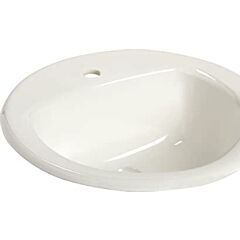 MANSFIELD 19"" ROUND 1 HOLE LAV WHITE 239-1-WH