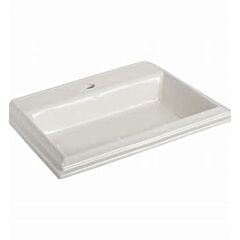 MANSFIELD BRENTWOOD 22 7/16 X 19 SELF RIM WHITE LAV 1 HOLE