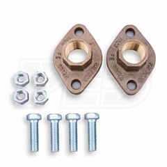 TACO 1-1/4 IP THREADED BRONZE PUMP FLANGE PAIR