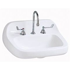 MANSFIELD 20 X 18 HIGH BACK WALL HUNG LAV 4"" C/C BONE