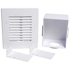 4-1/2" x 5-3/4", White, High Impact Polystyrene, Air Admittance Valve Wall Box Kit