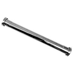 1-1/2" x 16", 20 Gauge, Chrome Plated, Brass, Double Slip Joint End, Tubular Drain Extension Tube with Brass Nut