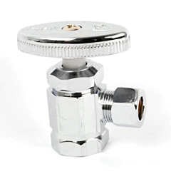 1/2" PEX 3/8" COMP ANGLE STOP VALVE 1/4 TURN