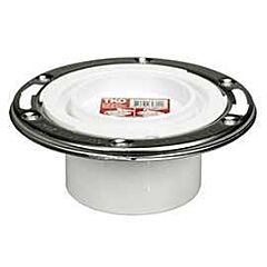4 X 3 PVC CLOSET FLANGE W/METAL SWIVEL RING 884-PTMPK