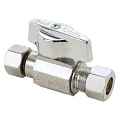 RETRO BALL STOP 3/8 CMP X 3/8 COMPRESSION FEMALE SWIVEL