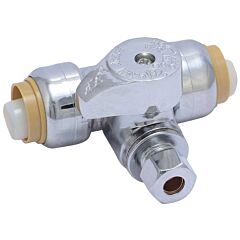 SHARK BITE 1/2 X 1/2 X 1/4 TEE STOP VALVE