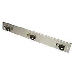26" x 3", Stainless Steel, Rubber Tool Grip, Hanger for Mop Sink