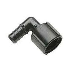 1/2" x 1/2", Barbed x FPT, 160 PSI, Lead-Free, Polymer, Swivel, Crimp, Straight, Elbow