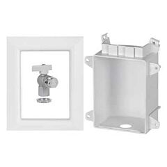 4" x 3-1/2" x 5-1/2" Box, 5-3/4" x 7-1/4" Faceplate, 1/2" FPT x 1/2" Inlet, 1/2" PSIG, ABS, Recessed, Gas Valve Outlet Box