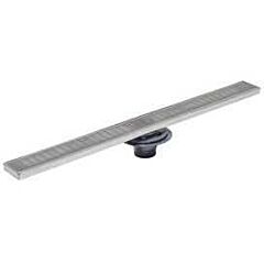 2" Hub, 40" x 3-3/8", 304 Stainless Steel Wedge Wire Strainer, Schedule 40, PVC, Linear, Shower Pan Drain