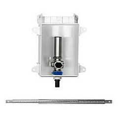 4" x 3-1/2" x 5-1/2" Rough-In Box, 18" L Bracket, 1/2" ASTM F1960 PEX Supply, 1/4" Compression Outlet, Lead-Free, ABS, Ice Maker Outlet Box with Water Hammer Arrester (Rough-In Pack)