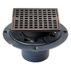 SQUARE SHOWER PAN DRAIN OIL RUBBED