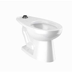 15" H, 10" or 12" Rough-In, 1.1 to 1.6 GPF, 2-1/8" Fully Glazed Trapway, 1-1/2" IPS Top Spud, White, Vitreous China, Bottom Outlet, Floor Mount, Elongated, Water Closet Bowl