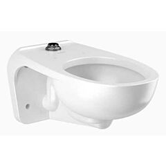 26-3/4" x 15" x 13-1/4", 6-1/8 to 8-1/8" Rough-In, 1-1/2" IPS Top Spud Inlet, 1.1 to 1.6 GPF, White, Vitreous China, Wall Mount, Elongated, Siphon Jetted Action, Water Closet