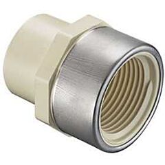 1" CPVC Special Reinforced Female Adapter Stainless Steel Collar