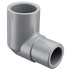 2" x 2", Spigot x Socket, Schedule 80, Gray, Injection Molded, CPVC, Street, Straight, 90D Elbow