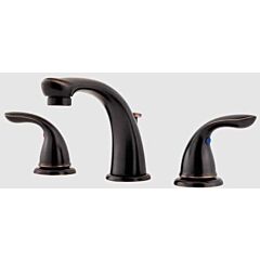 4-7/16" H x 3-3/8" Clearance x 4-9/16" Reach, 1/2"-14 MPT Inlet, 8 to 15" Hole Center, 1.2 GPM, Lead-Free, Tuscan Bronze, Metal, 2-Handle, Widespread, 3-Hole Installation, Deck Mount, Bathroom Sink Faucet