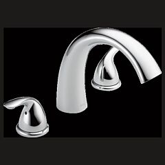 DELTA ROMAN TUB TRIM ONLY  CHROME LEVER HANDLES (DOES