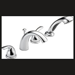 DELTA Classic Garden Tub Trim CHROME W/LEVER HAND & HAND