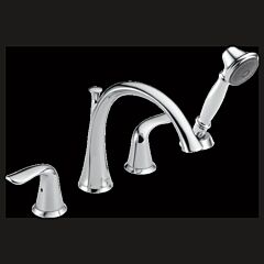 DELTA LaharaÂ® Roman Tub Trim with Hand Shower CHROME