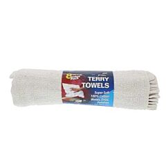 TERRY CLOTH SHOP TOWEL 8 PK WHITE