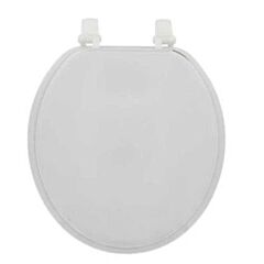 IMP TOILET SEAT WHITE WOOD ROUND FRONT RF