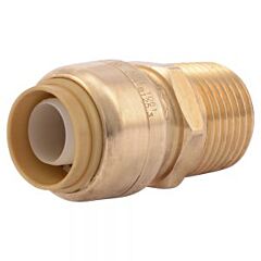 1/2" X 1/2" MIP SHARKBITE TYPE MALE ADAPTER PUSH FIT IMP