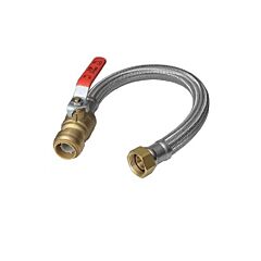 SHARKBITE 18" SS BRAIDED CONNECTOR W/BALL VALVE LF OEM