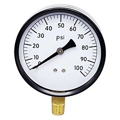 100 # PRESSURE GAUGE 3 1/2" DIAL