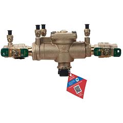 1" x 1" FPTxFPT 80GPM 175PSI Lead-Free Cast Copper Silicon Alloy 1/4 Turn Shut-Off Valve/Tee Handle/Flood Sensor Reduced Pressure Zone In-Line Backflow Preventer Assembly