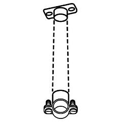 1-1/4" (CTS) COP STANDOUT TUBE HANGER