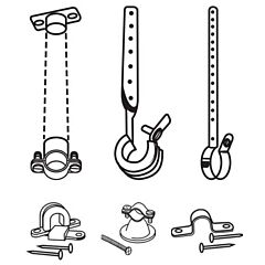 1-1/2" (CTS) COP STANDOUT TUBE HANGER