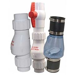 1-1/2" x 1-1/2", Solvent Weld x Solvent Weld, 50 PSI, White, PVC, Quiet Check, Check Valve