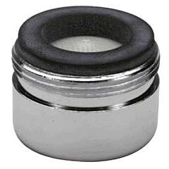 2.2 GPM, 3/4"-27 MPT, Chrome Plated, Brass Housing/Acetal Copolymer Body/EPDM Washer, Pressure Compensating, Male, Faucet Aerator
