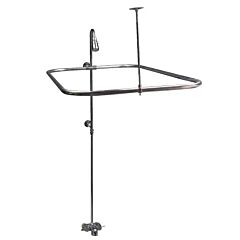 BATHCOCK ADD A SHOWER FAUCET SET, W/RISER & CURTAIN RING