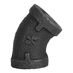 3/8" 45' ELBOW BLACK
