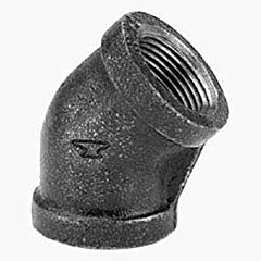 2 1/2" 45' ELBOW BLACK BLK