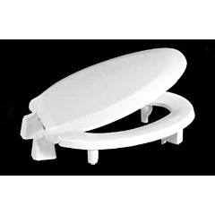 CENTOCO ELONGATED CLOSED FRONT W/COVER 3"" ADA TOILET SEAT WHT