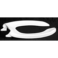 CENTOCO ELONGATED OPEN FRONT L/COVER TOILET SEAT SS SELF SUSTAIN WHITE