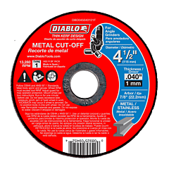 DIABLO 4-1/2 in. x 0.040 in. x 7/8 in. Thin Kerf Metal Cut-Off Disc WHEEL
