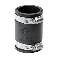 FERNCO 1-1/4 X 1-1/4 CI/PVC RUBBER COUPLING