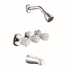 IMPORT 8" 3 HANDLE IMP TUB AND SHOWER DIVERTER FAUCET