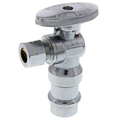 EVERFLOW 1/2 PRESS X 3/8 OD COMP 1/4 TURN ANGLE STOP P-81212PR-NL