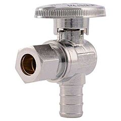 PEX 1/2 X 1/4 OD ANGLE STOP BALL TYPE 1/4 TURN