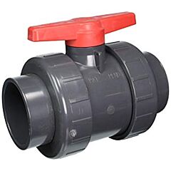 1" PVC BALL VALVE SCH80 W/UNION FOR BOTH IP & SOCKET